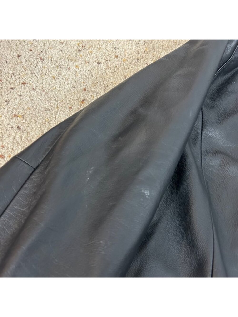 Vintage Preston & York Black Leather Bomber Jacket Classic Size XL Men's - Picture 4 of 7